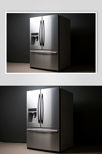 AI数字艺术简约冰箱家用电器摄影图片
