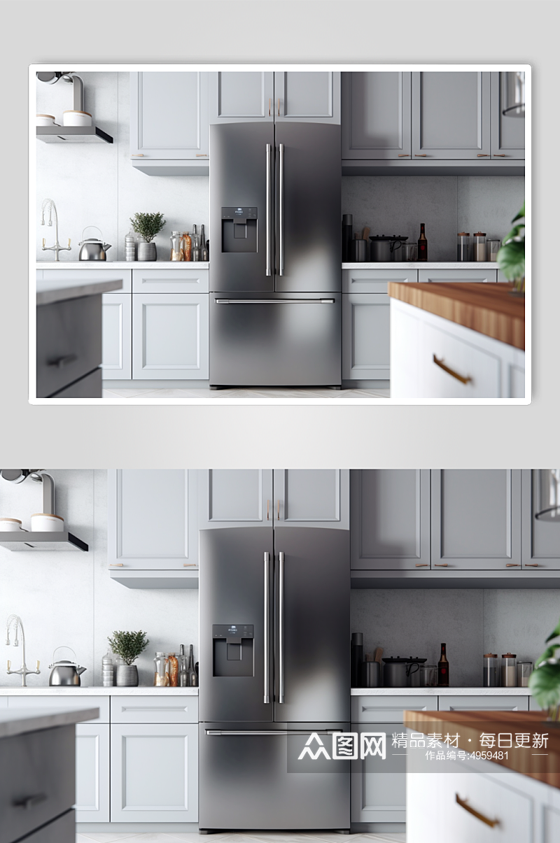 AI数字艺术高清冰箱家用电器摄影图片素材