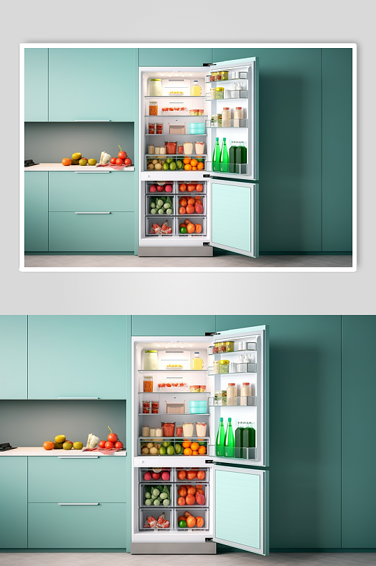 AI数字艺术高清冰箱家用电器摄影图片