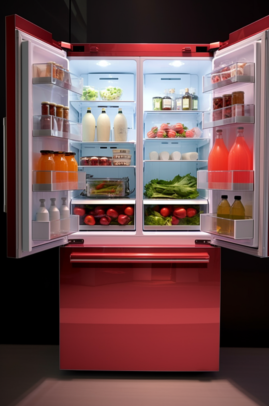 AI数字艺术极简冰箱家用电器摄影图片