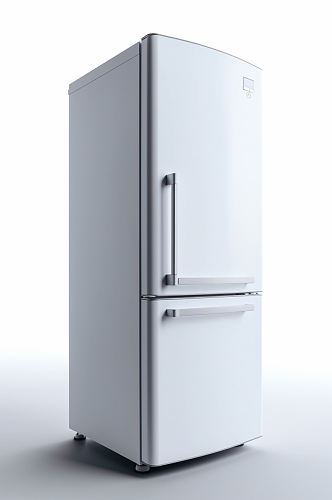 AI数字艺术清新冰箱家用电器摄影图片