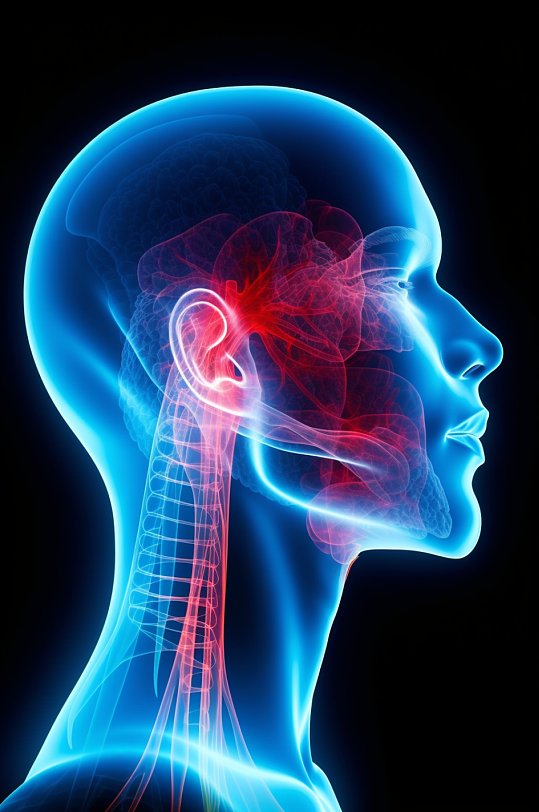 AI数字艺术高清医疗鼻炎咽喉炎图片-众图网