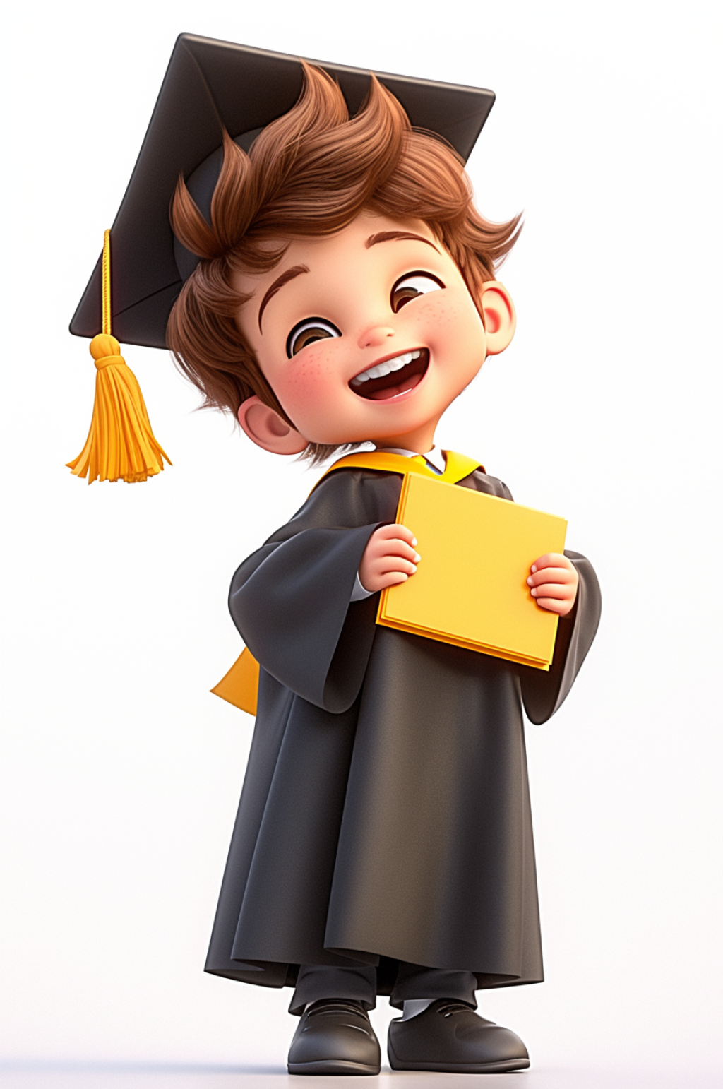 AI数字艺术毕业季学士服卡通人物模型素材