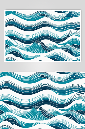 AI数字艺术海浪波浪底纹底图背景图