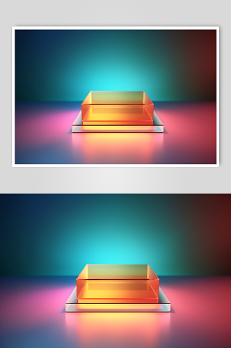 AI数字艺术高清3D玻璃质感模型背景图片