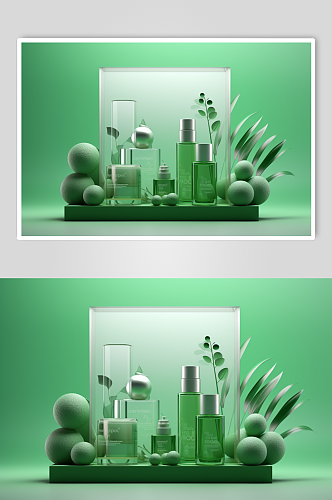 AI数字艺术简约3D玻璃质感模型背景图片