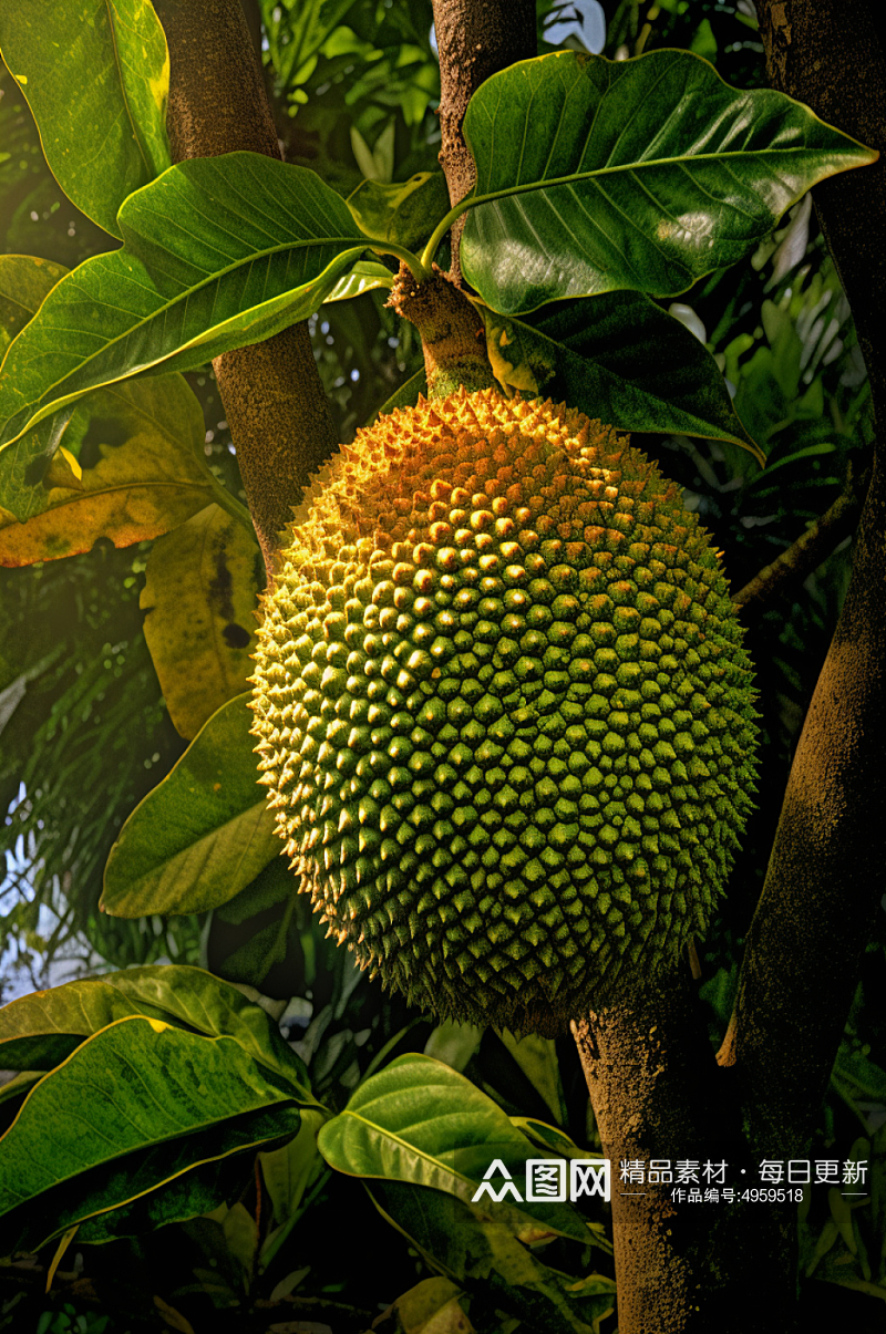 AI数字艺术菠萝蜜果树果园水果摄影图片素材