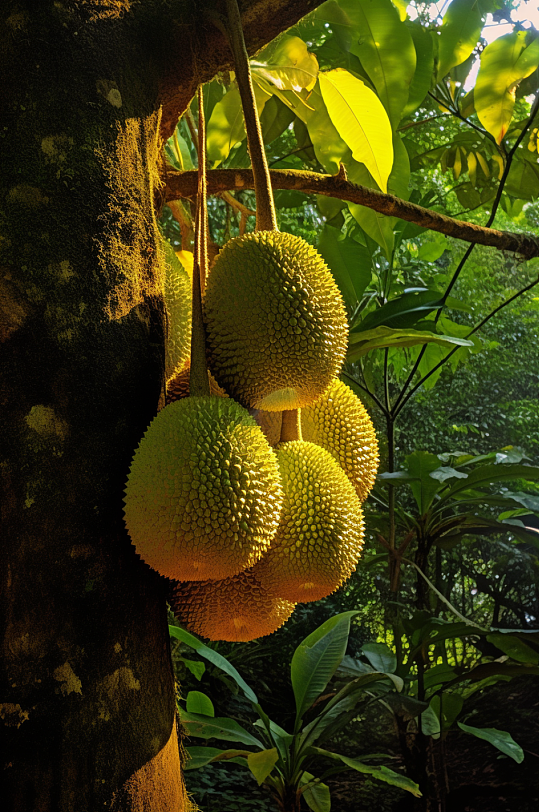 AI数字艺术菠萝蜜果树果园水果摄影图片-众图网