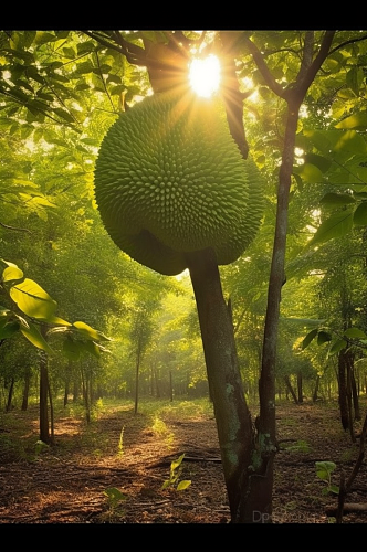 AI数字艺术菠萝蜜果树果园水果摄影图片