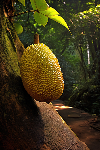 AI数字艺术菠萝蜜果树果园水果摄影图片