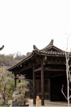 古风木屋餐馆房子建筑摄影图片