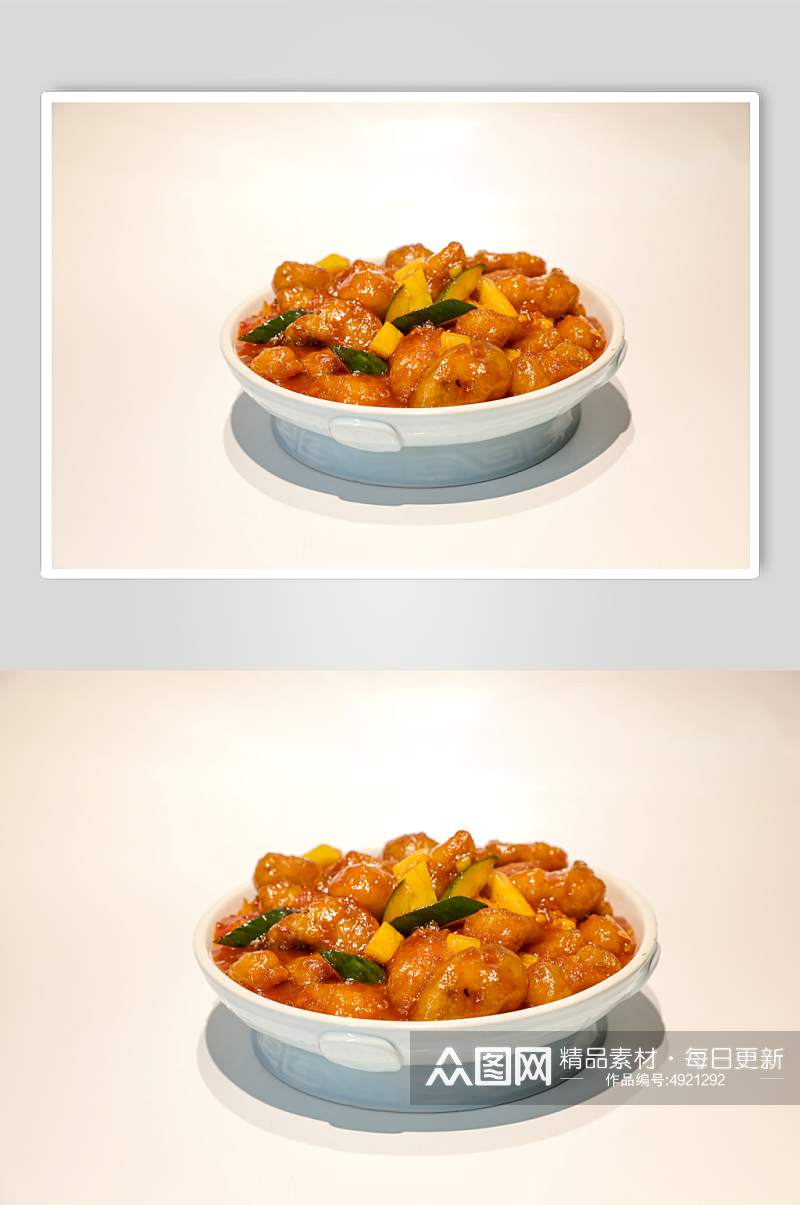 菠萝咕噜肉餐馆餐厅美食摄影图片素材