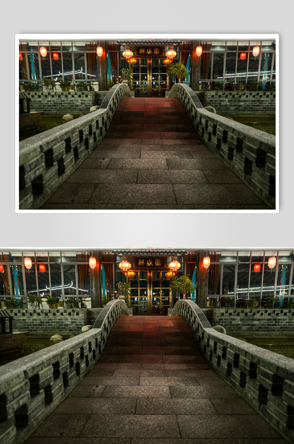 白色墙面走道餐厅建筑摄影图片素材