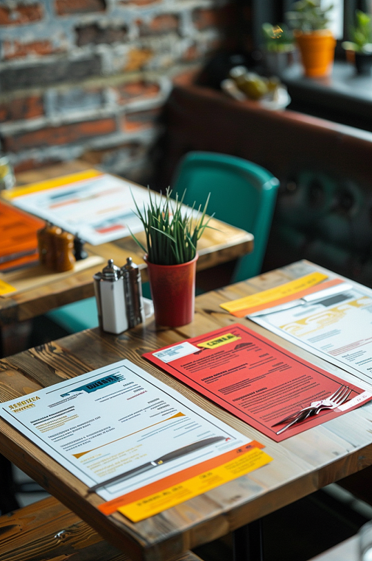 AI数字艺术菜谱图片样机-众图网