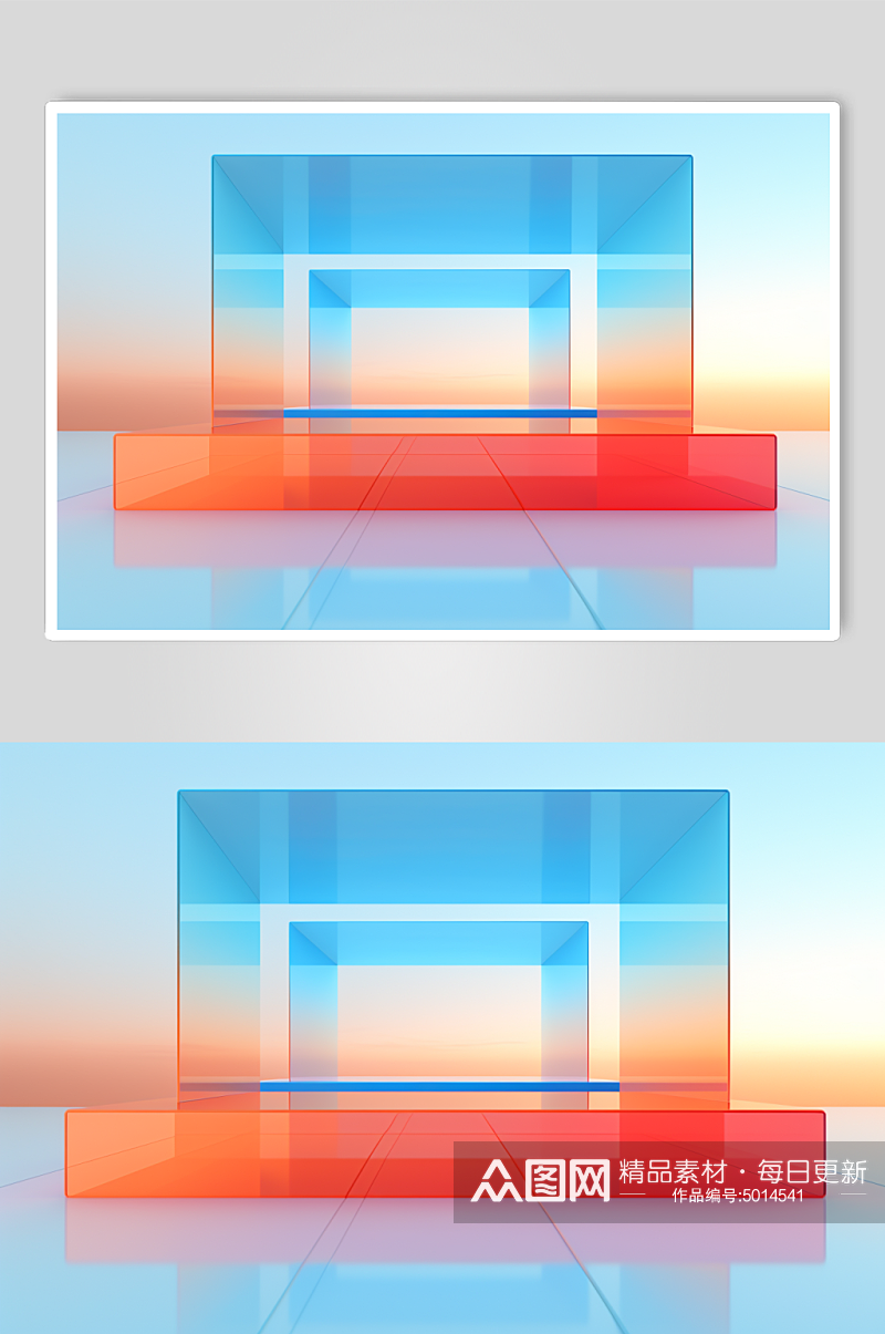 AI数字艺术彩色玻璃质感纹理背景图素材