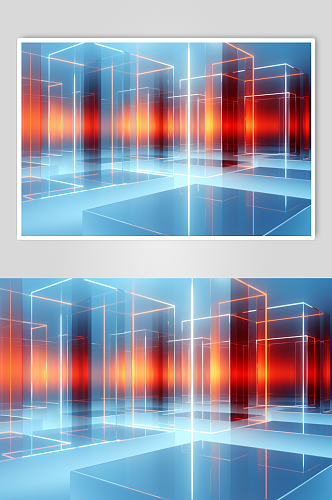 AI数字艺术彩色玻璃质感纹理背景图