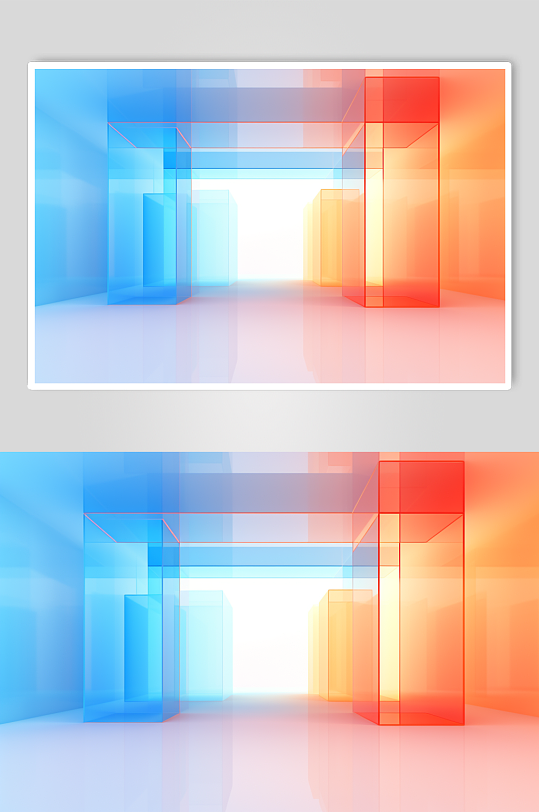 AI数字艺术彩色玻璃质感纹理背景图