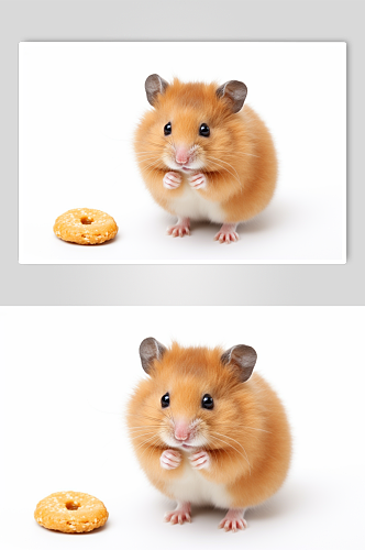AI数字艺术简洁超萌仓鼠动物摄影图片