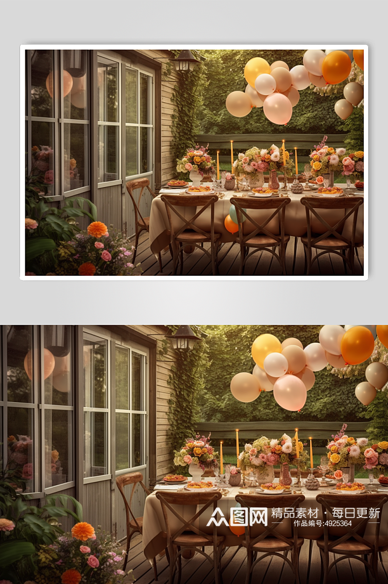 AI数字艺术水果蛋糕聚会生日活动派对餐厅场景摄影图片素材