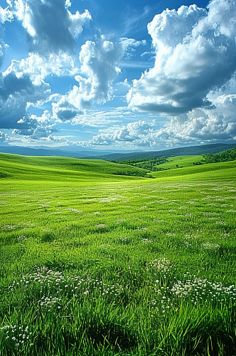 AI数字艺术牧场草场自然风景图片