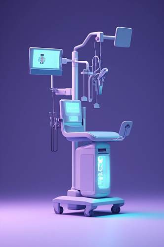 AI数字艺术B超超声检查医疗仪器摄影图片