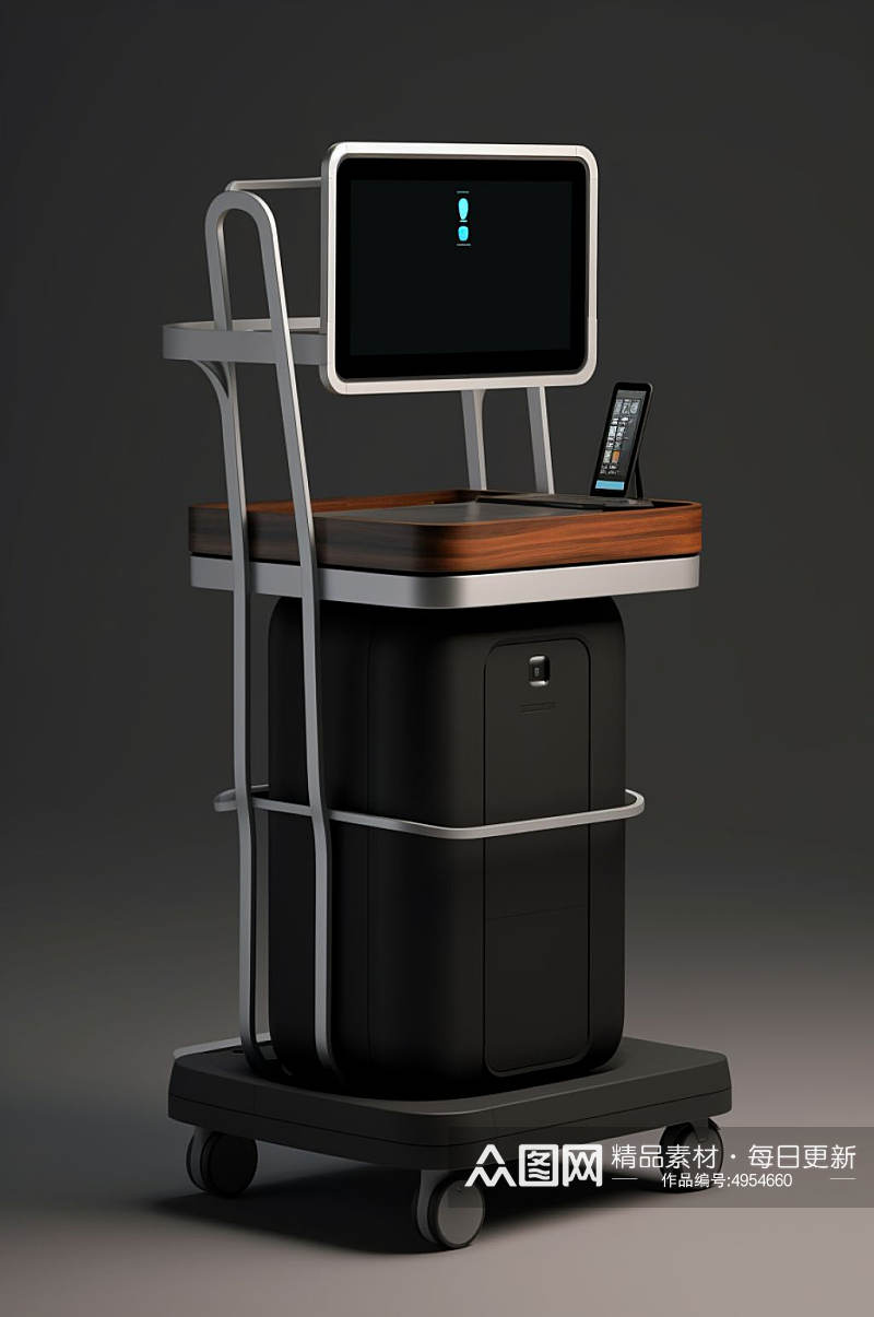 AI数字艺术B超超声检查医疗仪器摄影图片素材