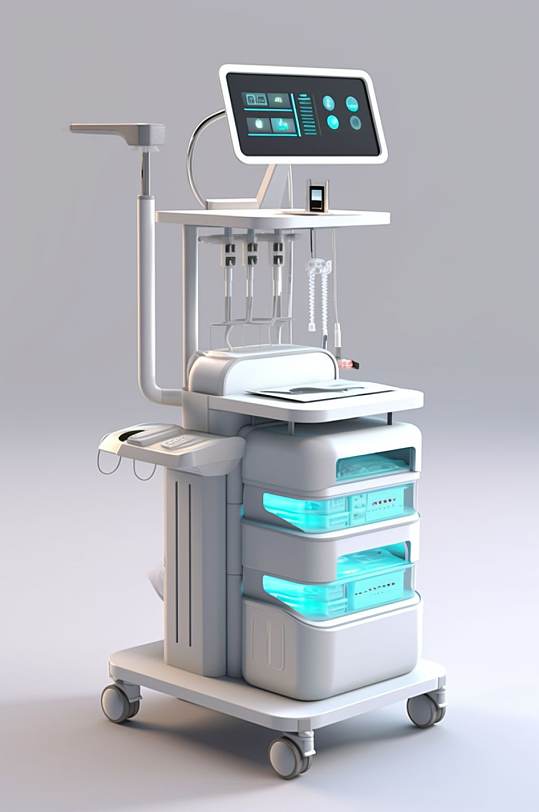 AI数字艺术B超超声检查医疗仪器摄影图片-众图网