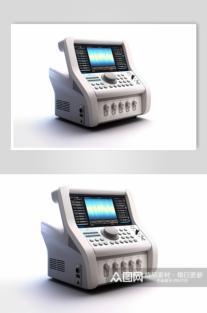 AI数字艺术B超超声检查医疗仪器摄影图片素材