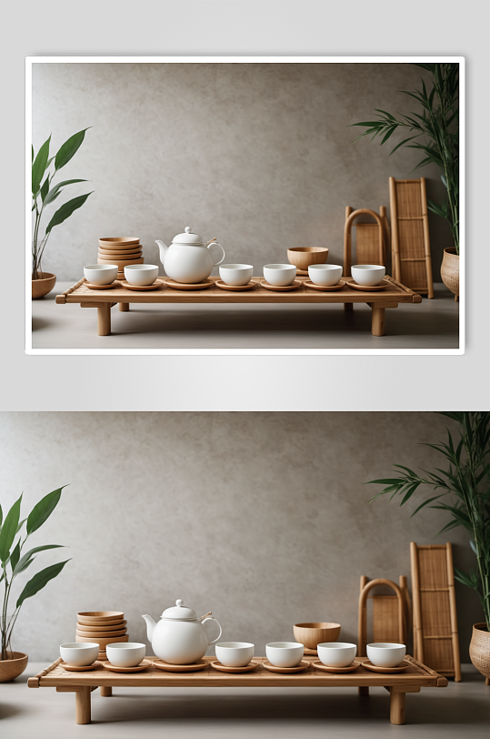 AI数字艺术中式茶艺茶馆室内设计效果图
