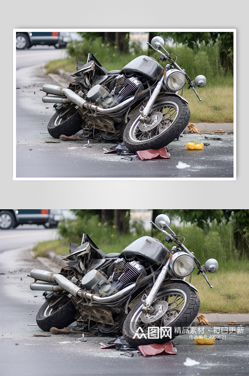 AI数字艺术高清车祸摄影图片素材