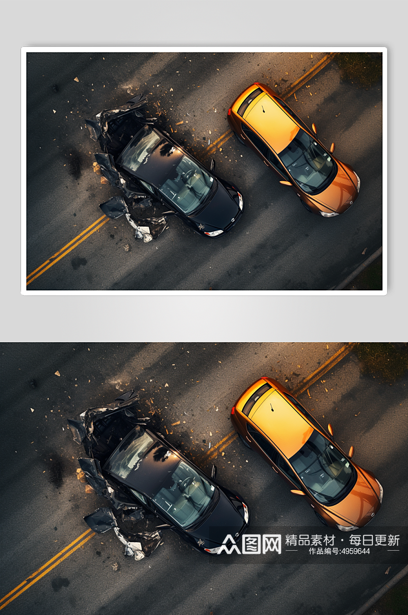 AI数字艺术超清车祸摄影图片素材