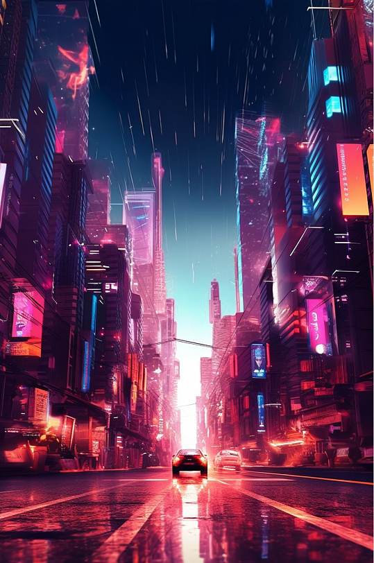 AI数字艺术手绘城市剪影扁平建筑插画-众图网