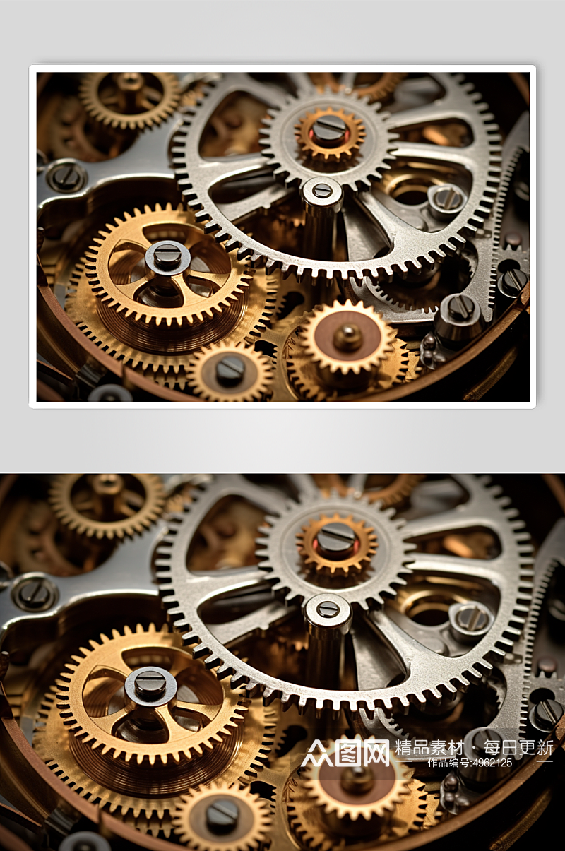 AI数字艺术高清工厂工业机械齿轮图片素材