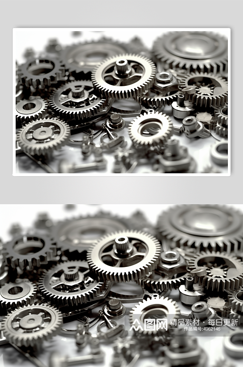AI数字艺术超清工厂工业机械齿轮图片素材