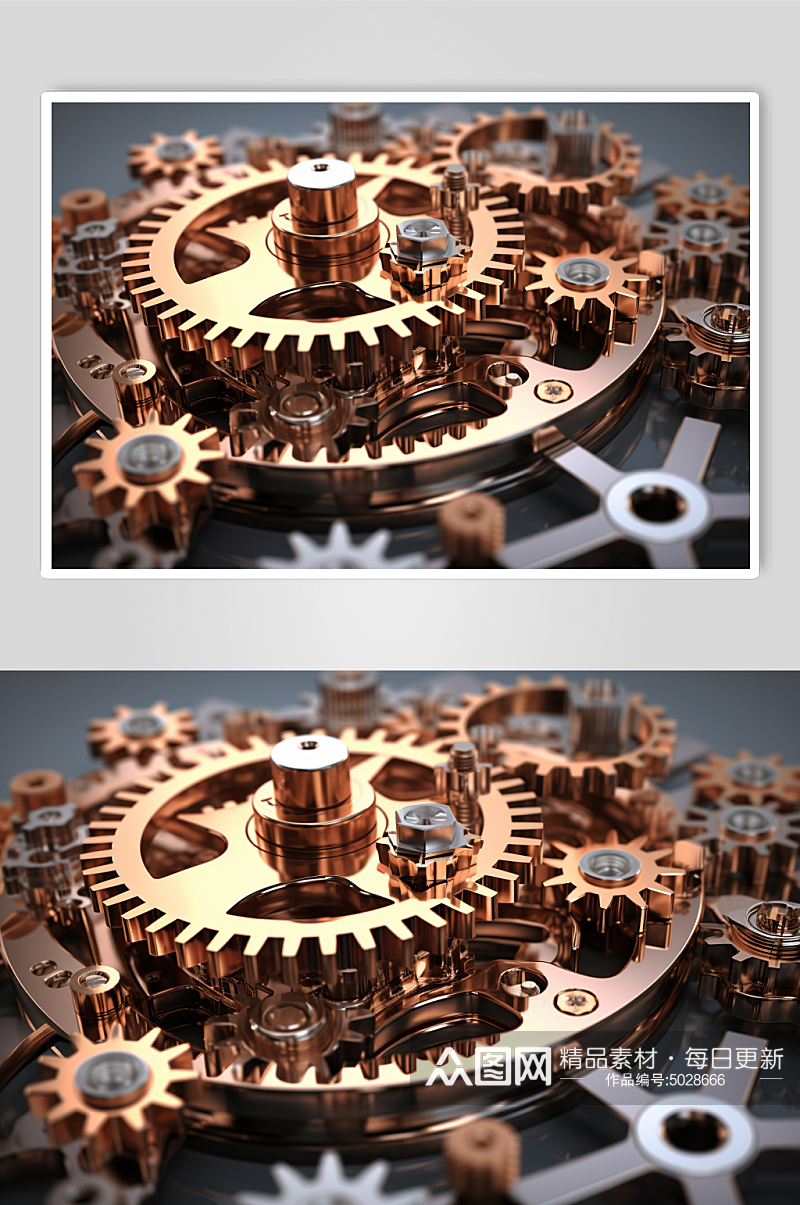 AI数字艺术工厂工业机械齿轮图片素材