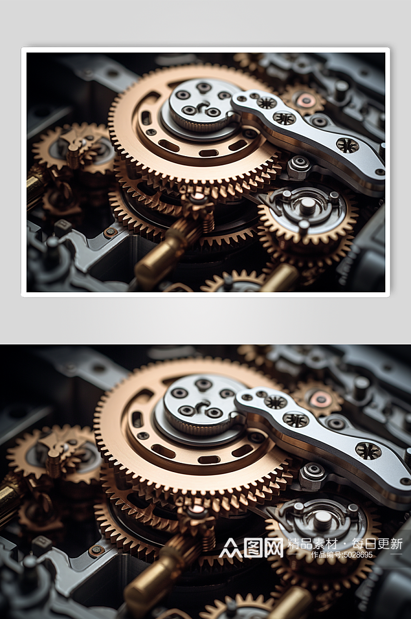 AI数字艺术工厂工业机械齿轮图片素材