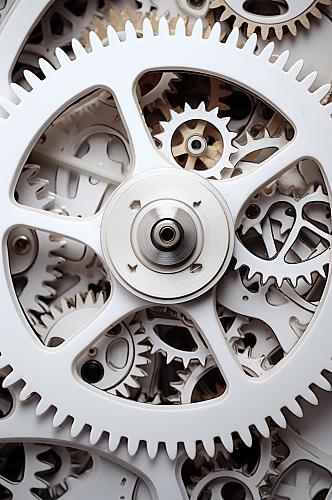 AI数字艺术工厂工业机械齿轮图片