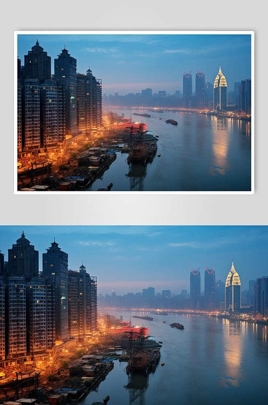AI数字艺术重庆图片城市摄影图
