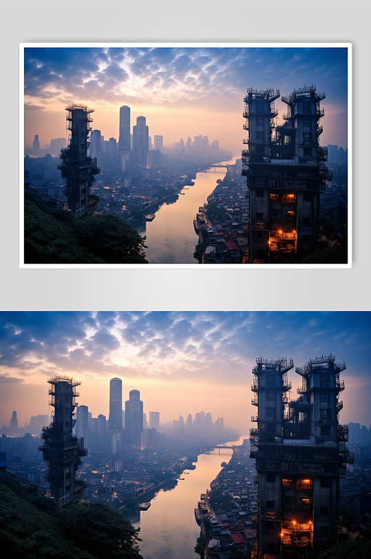 AI数字艺术重庆图片城市摄影图