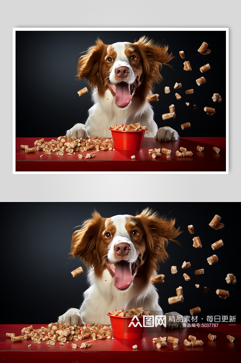 AI数字艺术宠物和粮食摄影图片素材
