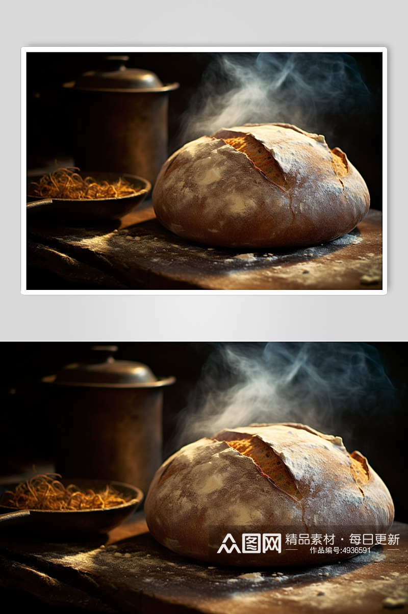 AI数字艺术超清厨房揉面擀面烘焙摄影图片素材