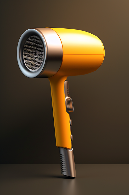 AI数字艺术简约电吹风机家用电器摄影图片