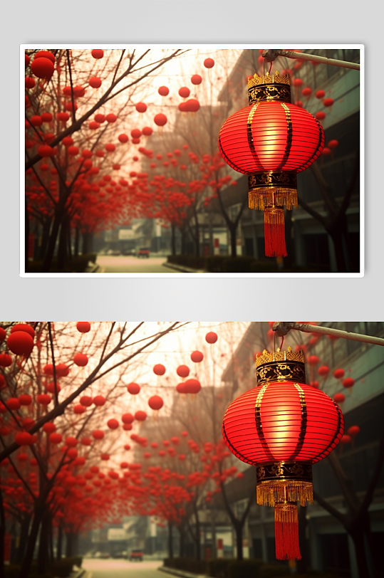 AI数字艺术新年春节新春年货背景摄影图