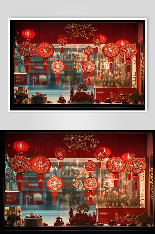 AI数字艺术新年春节新春年货背景摄影图-众图网