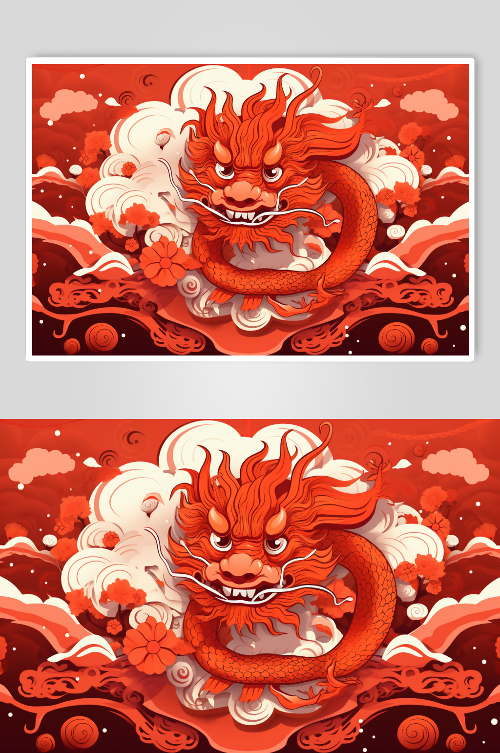 AI數(shù)字藝術(shù)春節(jié)神獸年獸形象插畫(huà)素材