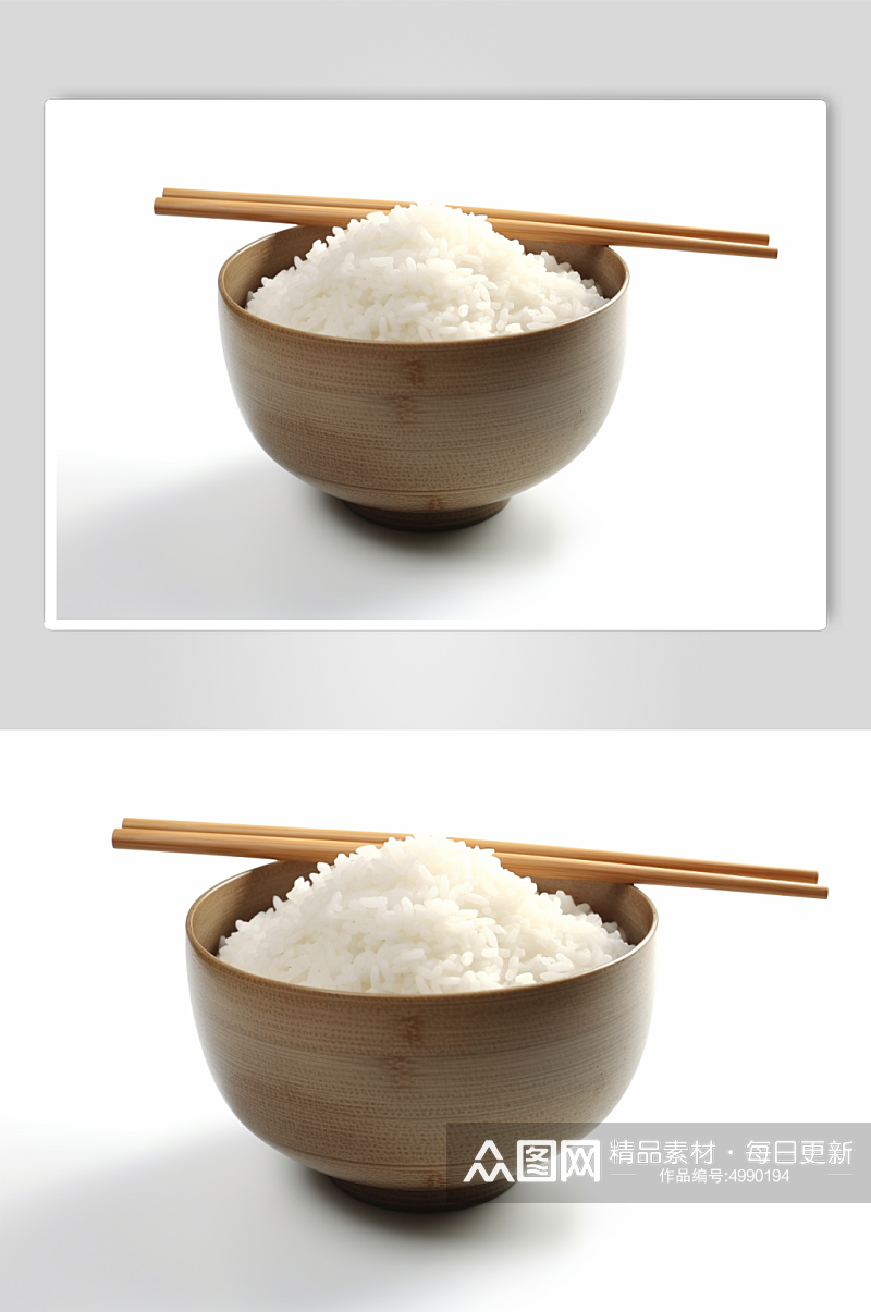 AI数字艺术简洁大米米饭粮食摄影图片素材