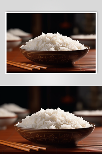 AI数字艺术高清大米米饭粮食摄影图片