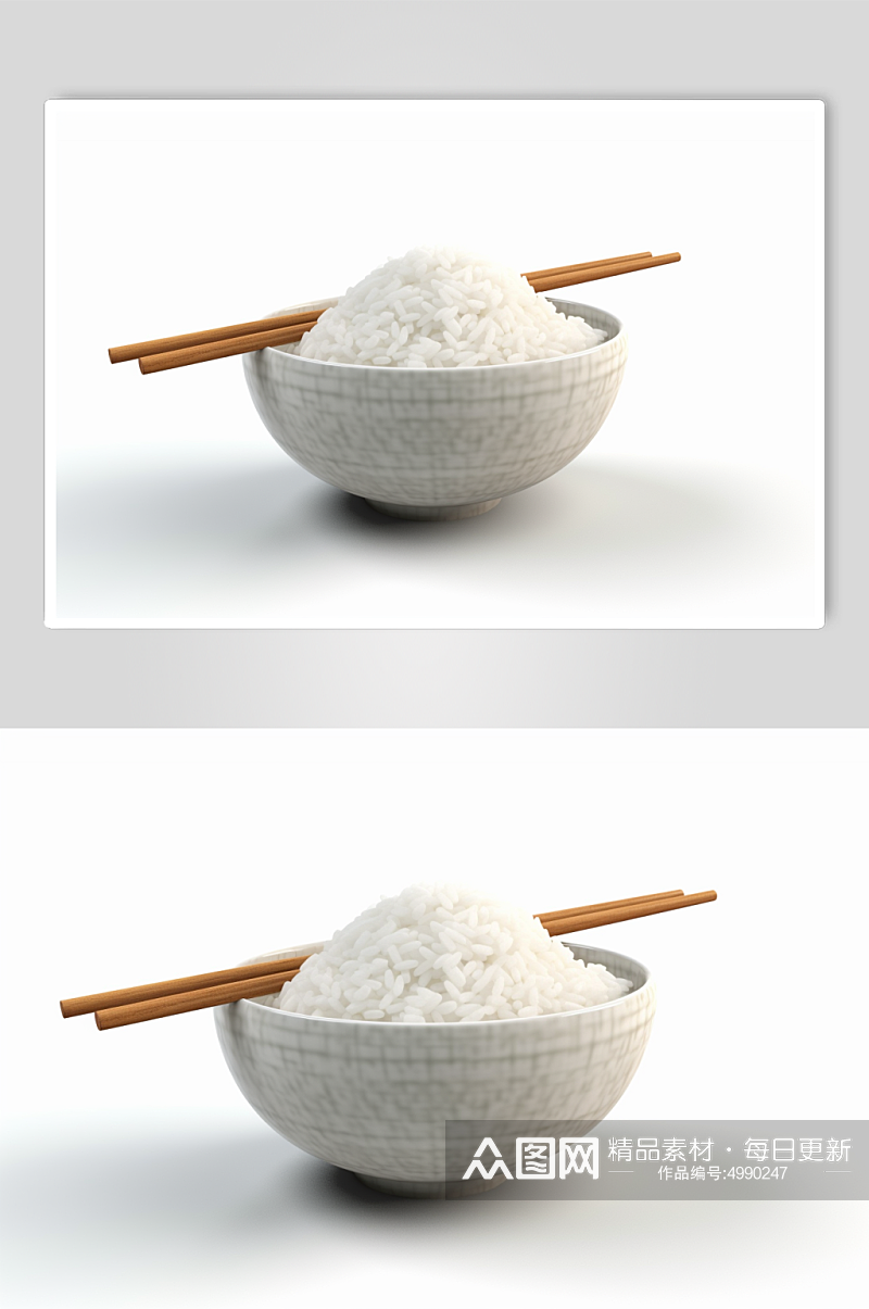 AI数字艺术高清大米米饭粮食摄影图片素材