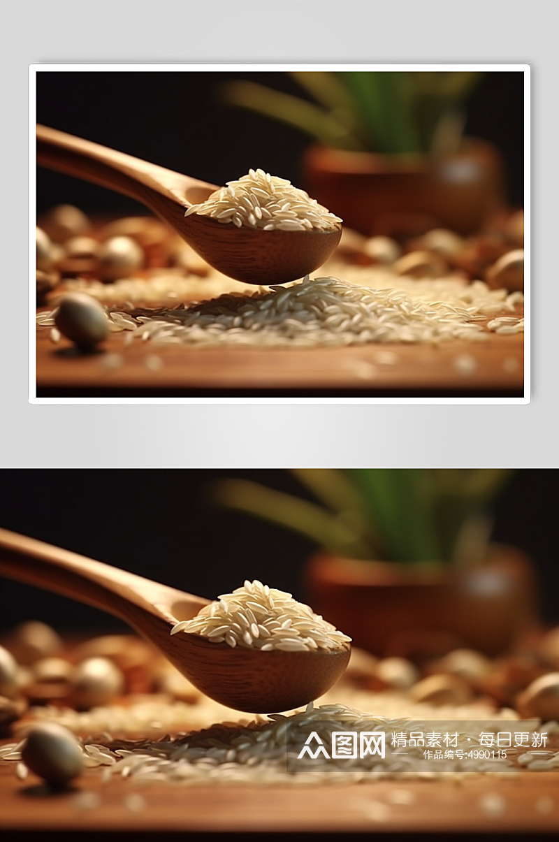 AI数字艺术高清大米粮食摄影图片素材