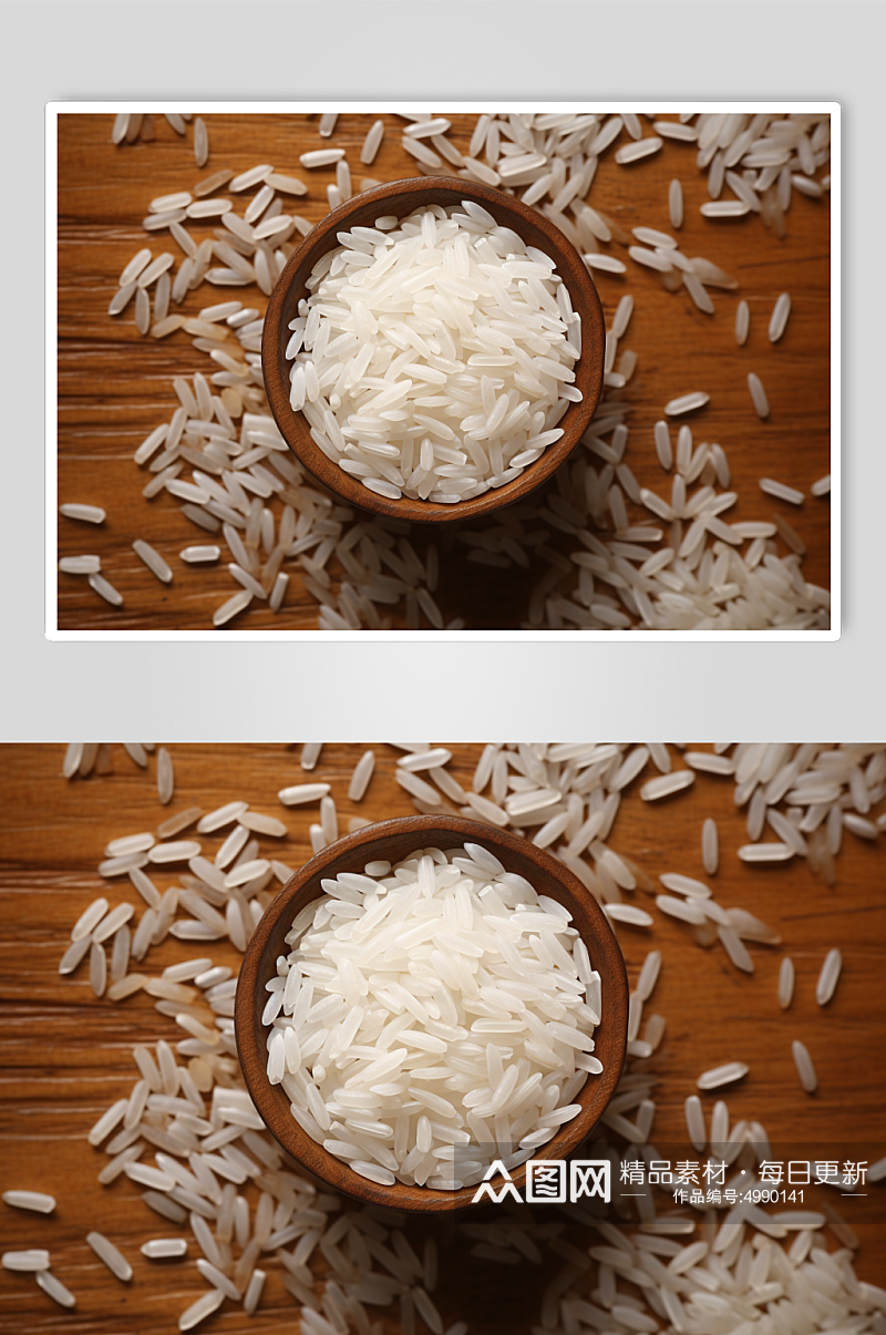 AI数字艺术简约大米粮食摄影图片素材